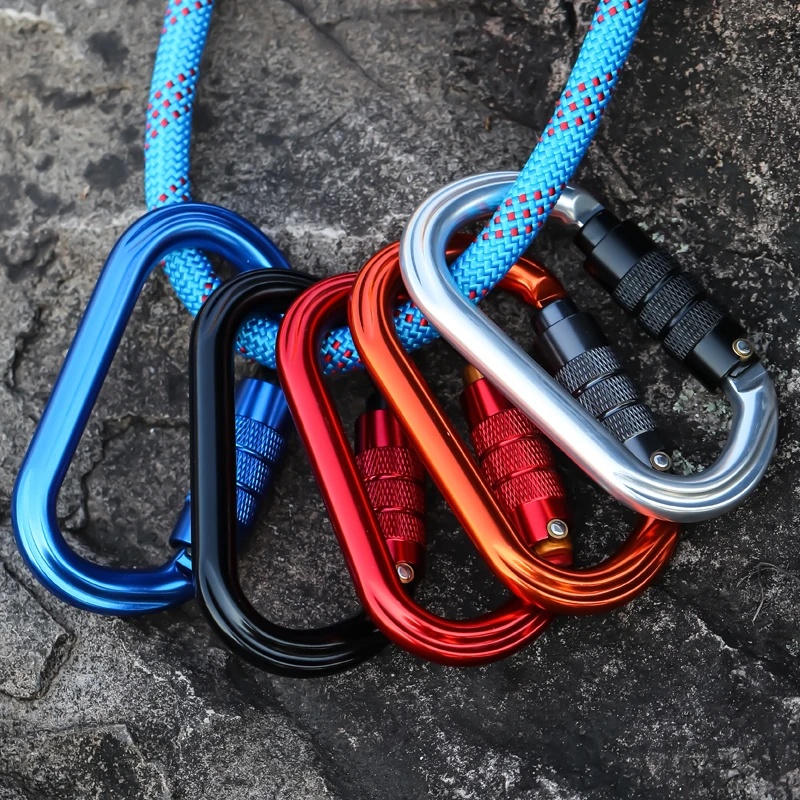 Carabiner Locking D - Mousqueton à visser en forme de