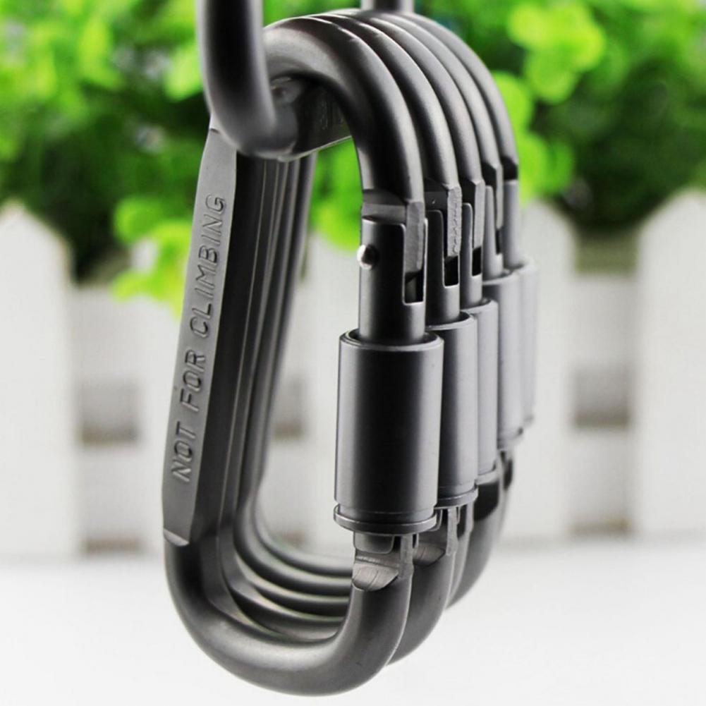 Carabiner Locking D - Mini mousquetons 6 pièces, ensemble de