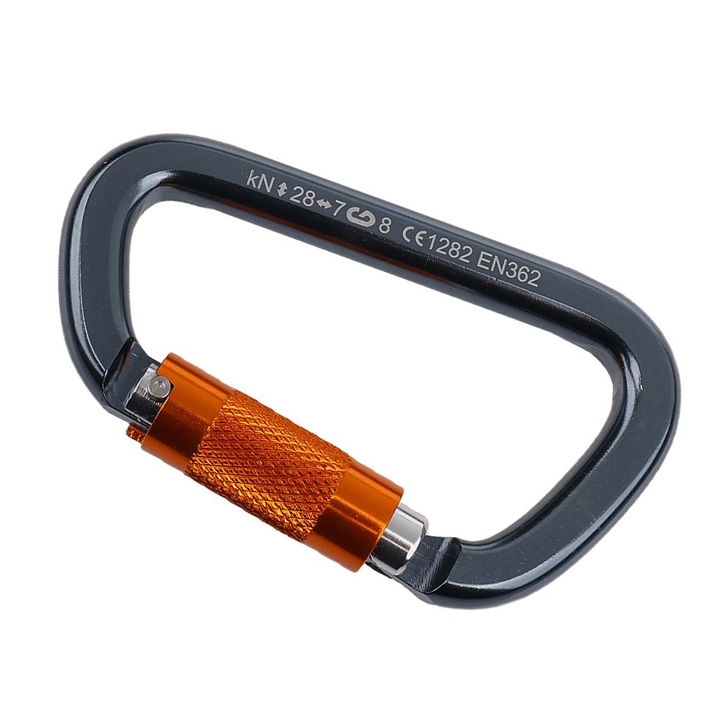 Carabiner Locking D - Mousqueton d'escalade en alliage d'aluminium avec