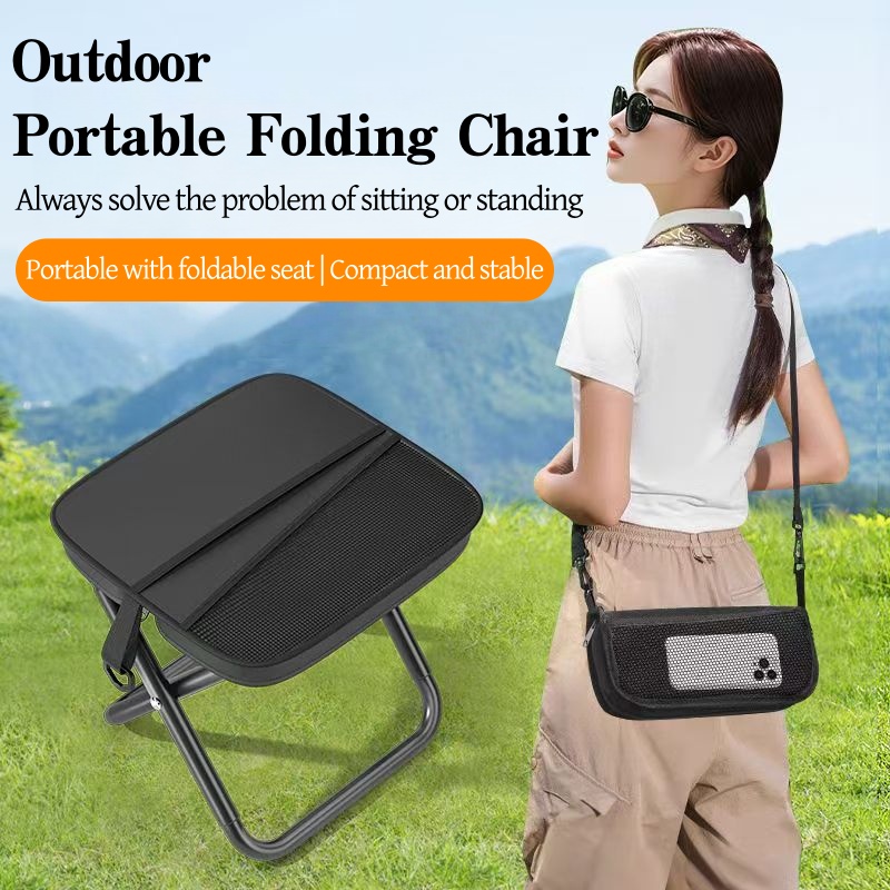 Outdoor Adventure And Travel - Tabouret pliable portable 4Q, léger, pour