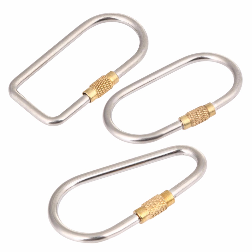 Carabiner Locking D - Mousqueton de verrouillage en titane, anneau