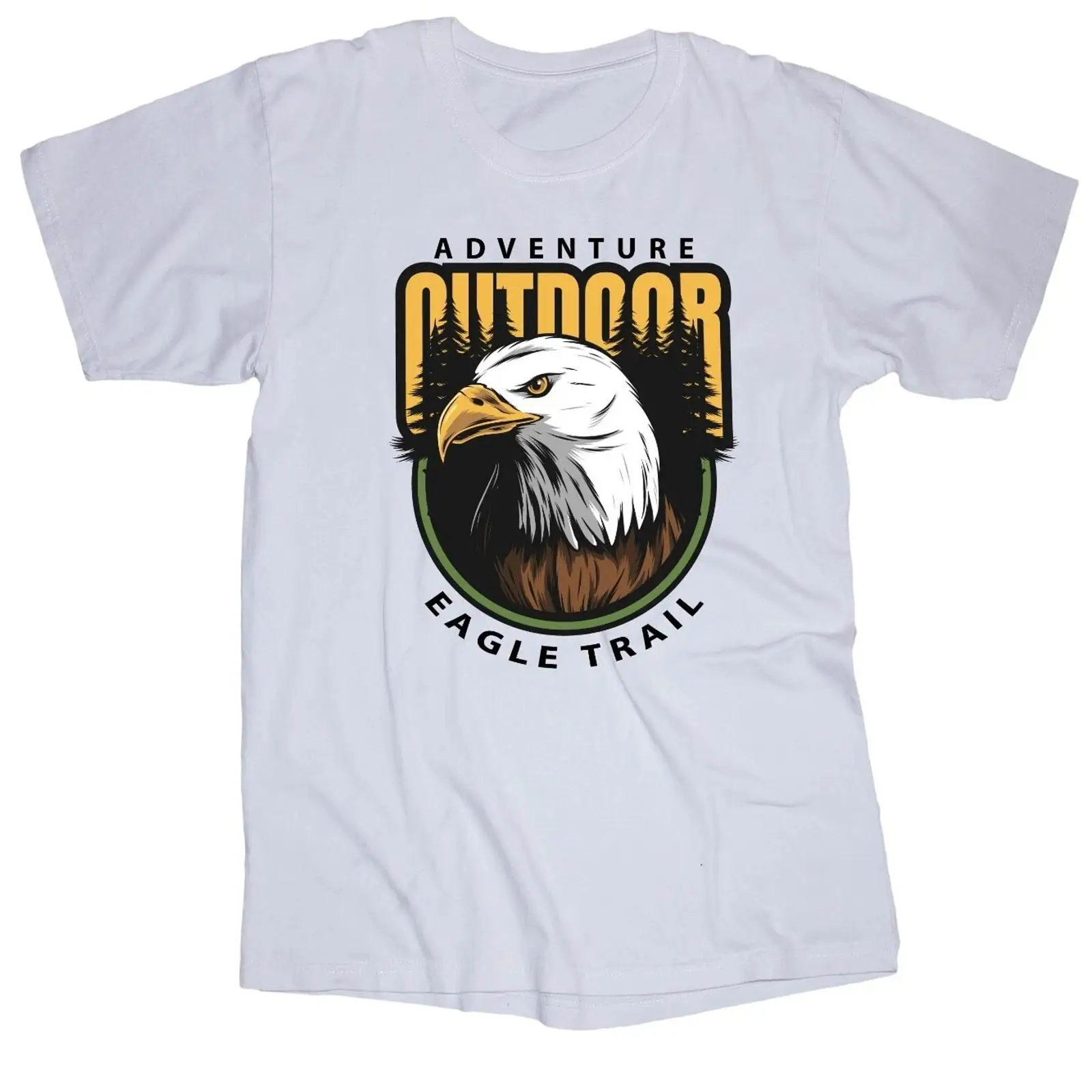 Outdoor Adventure America - T-shirt blanc vintage lavé pour homme,
