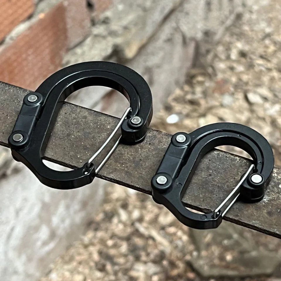 Carabiner Locking D - Clip d'équipement hybride de Camping, mousqueton