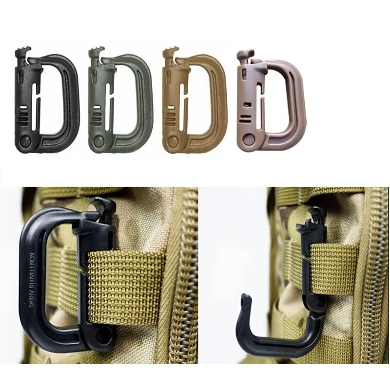 Carabiner Locking D - Lot de 2 mousquetons tactiques MOLLE