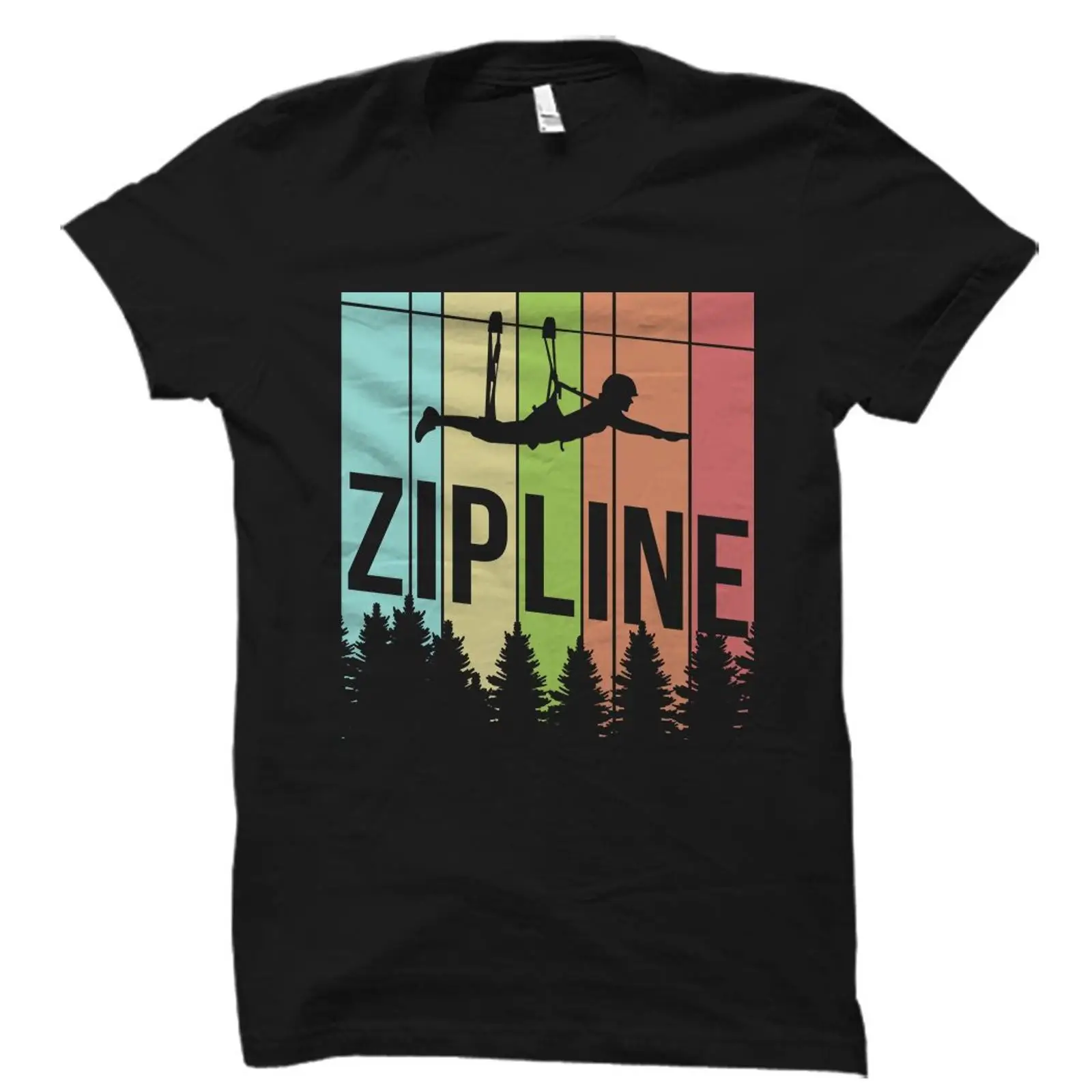 Outdoor Adventure Zipline - T-shirt vintage rétro Zipline pour passionnés