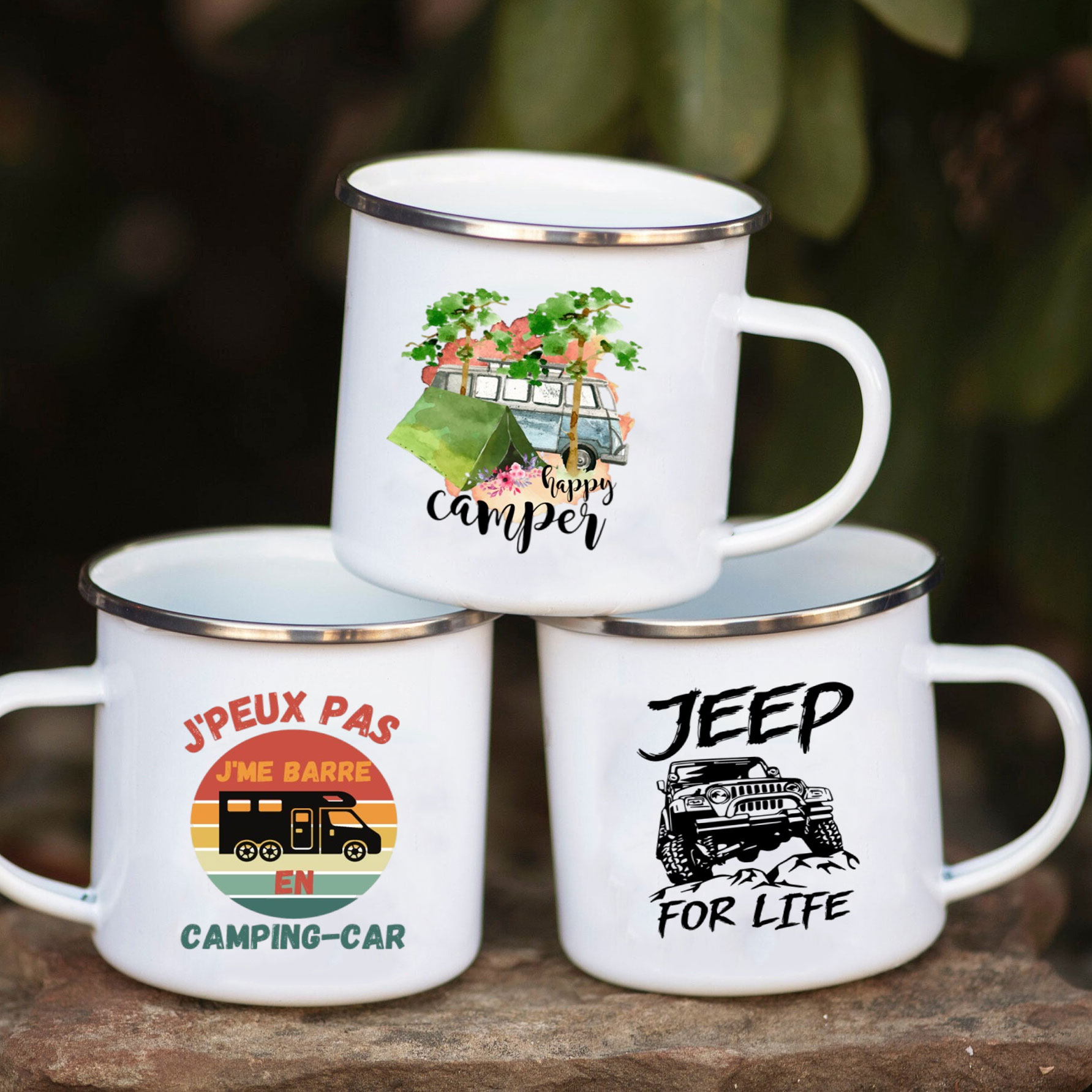 Mug en émail pour camping-car, - Outdoor Adventure And Travel avis et prix
